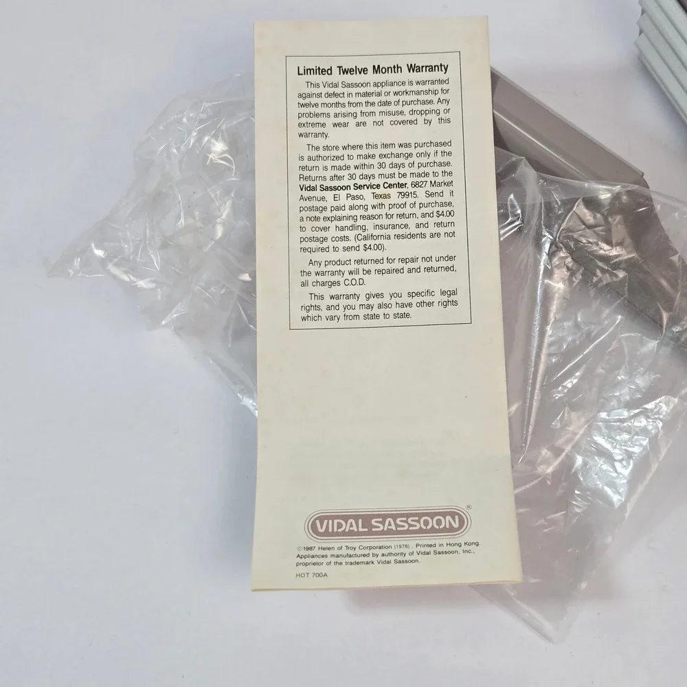 Vidal Sassoon Professional Hair Crimping Iron VS-142 Vintage 80s Taupe with Box